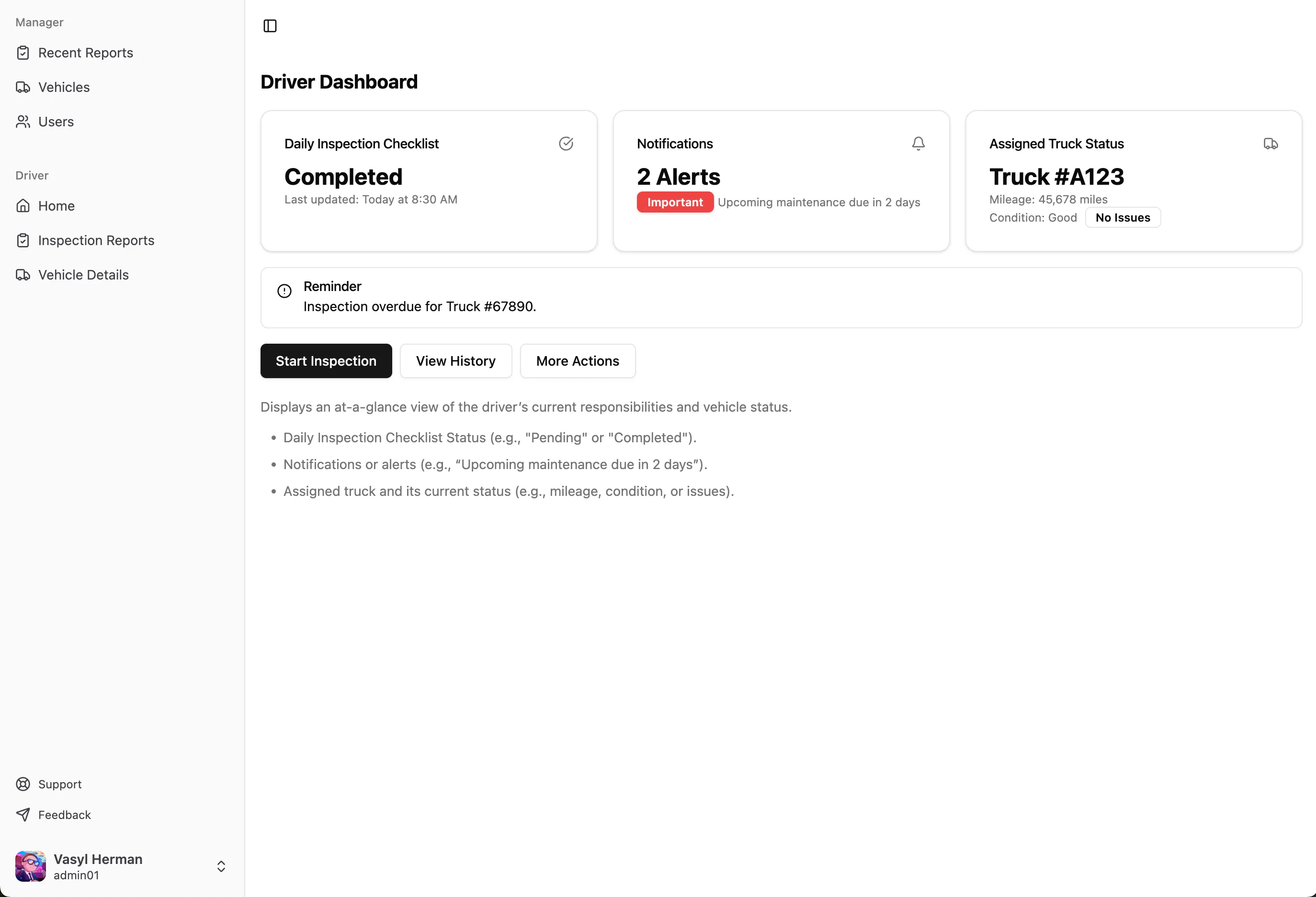DriverSync Dashboard Preview